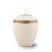 Ceramic Candle Holder Keepsake Urn (Elliptical Design) – CREAM